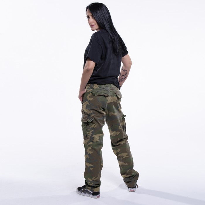 Cargo Pants W MOLECULE® 62005 Outdoors Canvas Slim Fit Camo Green