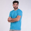 Unisex Short Sleeves T-shirt MOLECULE® 1100 Cotton 150 Gsm Regular Fit Turquoise