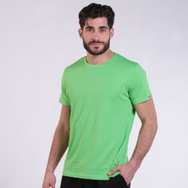 Unisex Short Sleeves T-shirt MOLECULE® 1100 Round Neck Cotton 150 Gsm Regular Fit Green