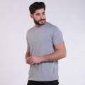 Unisex Short Sleeves T-shirt MOLECULE® 1100 Round Neck Cotton 150 Gsm Regular Fit Grey Melange