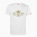 Unisex Short Sleeves T-shirt MOLECULE® 1100 Skullheads II Print Cotton 150 Gsm Regular Fit White
