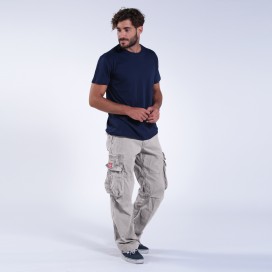 Cargo Pants MOLECULE® 50005 Canvas Zipper Regular Fit Beige