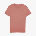 T-Shirt MOLECULE® 5045 Micro Stripe Organic Cotton 160 Gsm Regular Fit Salty Rose/Vintage White