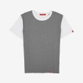 T-shirt MOLECULE® 6045 Denim Panel Organic Cotton 155 Gsm Regular Fit Grey Denim / White