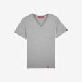 Unisex Short Sleeves T-shirt MOLECULE® 2045 Relaxed V Neck Organic Cotton 155 Gsm Regular Fit Heather Grey