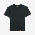 Unisex Short Sleeves T-shirt MOLECULE® 6045 Wide Collar Organic Cotton 155 Gsm Regular Fit Black