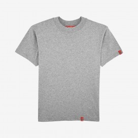 Unisex Short Sleeves T-shirt MOLECULE® 6045 Wide Collar Organic Cotton 155 Gsm Regular Fit Heather Grey