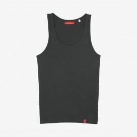 Unisex Sleeveless T-shirt MOLECULE® 4045 Tank Top Organic Cotton 155 Gsm Regular Fit Dark Heather Grey