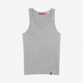 Unisex Sleeveless T-shirt MOLECULE® 4045 Tank Top Organic Cotton 155 Gsm Regular Fit Heather Grey