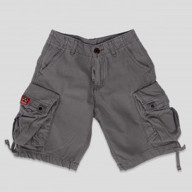 Kids Cargo Shorts MOLECULE® 58900 Cotton Canvas Regular Fit Grey