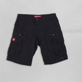 Oversized 2-5XL Cargo Shorts MOLECULE® 52010 Canvas Zipper Regular Fit Black