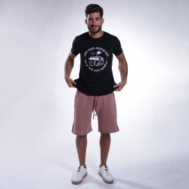 Workout Shorts Simple 3050 Cotton 265 Gsm Slim Fit Pink