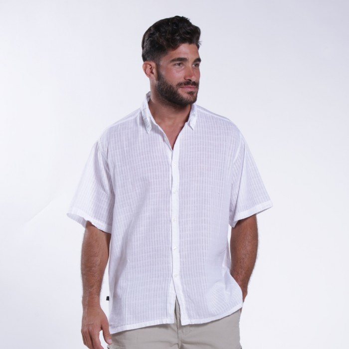 Shirt JOIN CLOTHES Thin/Thick Texture Short Sleeve Cotton Gauze Regular ...