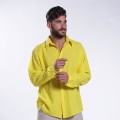 Shirt JOIN CLOTHES Cotton Gauze Long Sleeves Regular Fit Lime