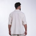Shirt JOIN CLOTHES Cotton Gauze Long Sleeves Regular Fit Off White