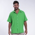 Shirt JOIN CLOTHES Cotton Gauze Short Sleeves Regular Fit Green Grass