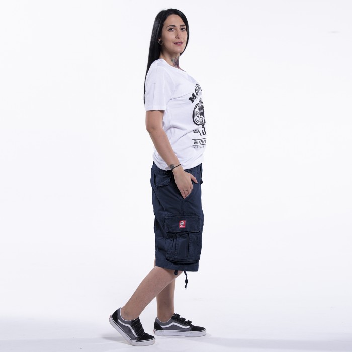 Navy cargo store shorts womens