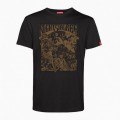 Unisex Short Sleeves T-Shirt MOLECULE® NIGHTSTALKER Satanic Drugs From Outer Space Print Cotton 150 Gsm Regular Fit Black
