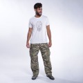 Cargo Pants MOLECULE® 45019 Canvas Zipper Cap Pockets Loose Fit Multicamo
