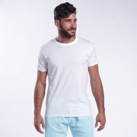 Unisex Short Sleeves T-shirt MOLECULE® 1100 Round Neck Cotton 150 Gsm Regular Fit Off White