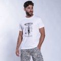Unisex Short Sleeves T-shirt MOLECULE® 1100 Antarctic Print Cotton 150 Gsm Regular Fit White