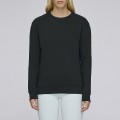 Women Drop Shoulder Crewneck Sweatshirt JOIN CLOTHES Premium Quality 300 Gsm Organic Cotton Blend Black